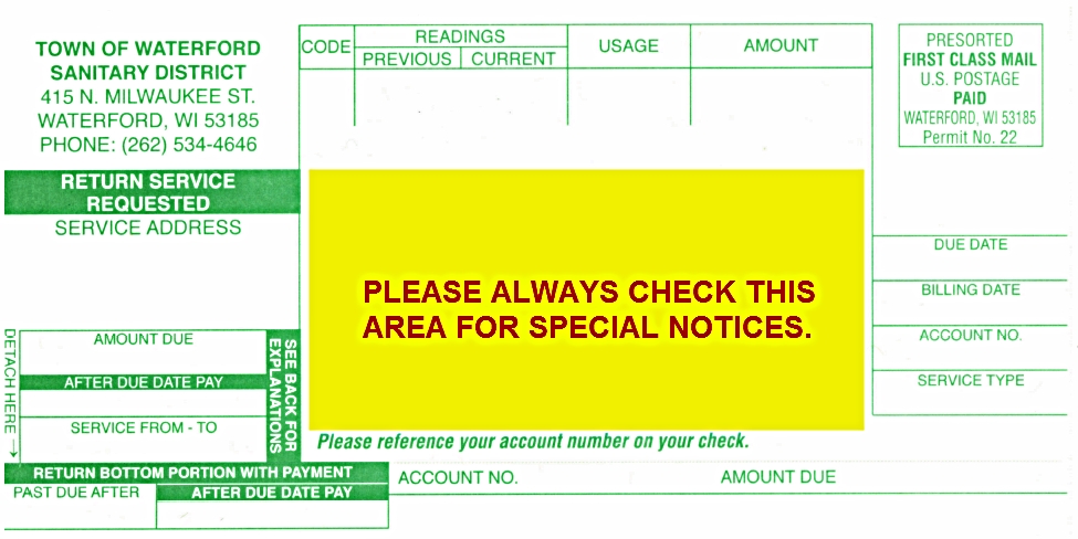 Waterford Sanitary District Bill Waterford Sanitary District Bill